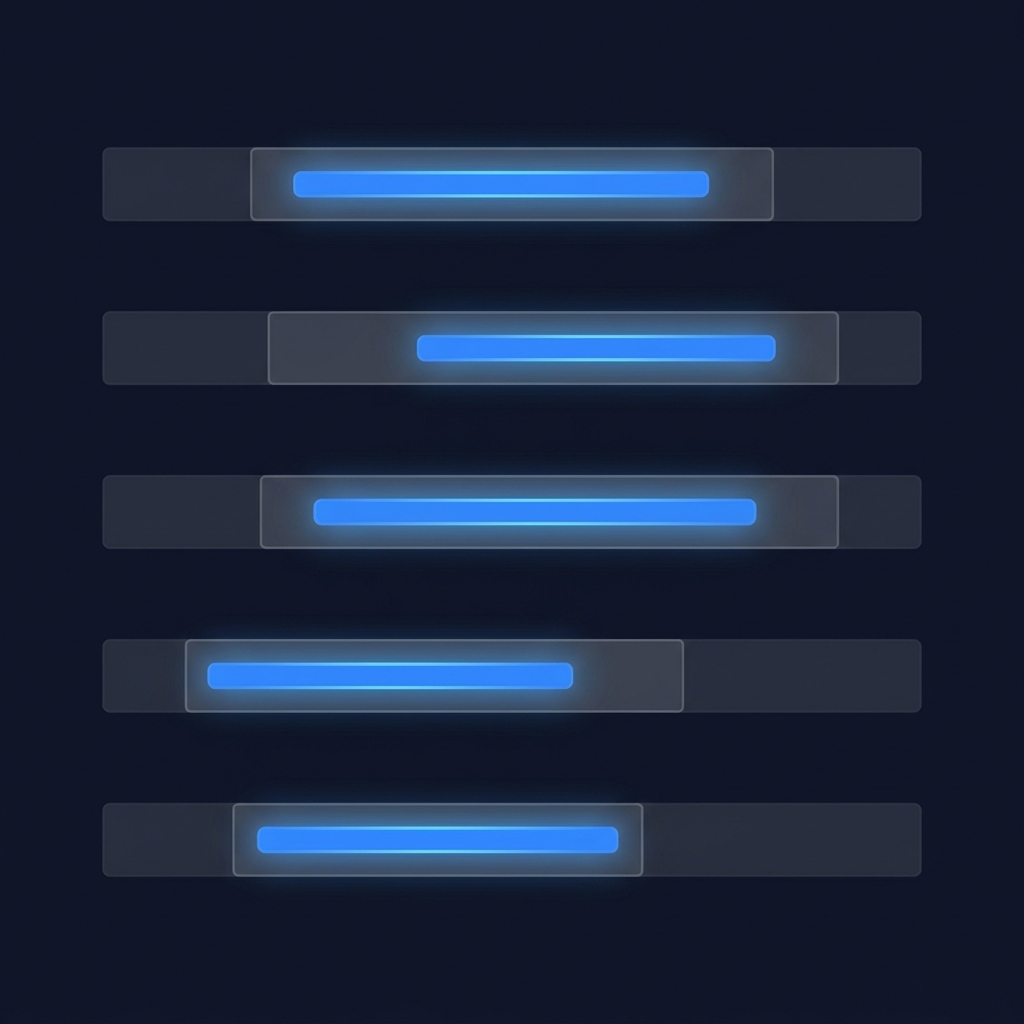 Rack of blood test tubes beside a laptop showing a clean dark-mode biomarker dashboard with ApoB, hs-CRP, and HbA1c trend charts, set in a modern medical lab